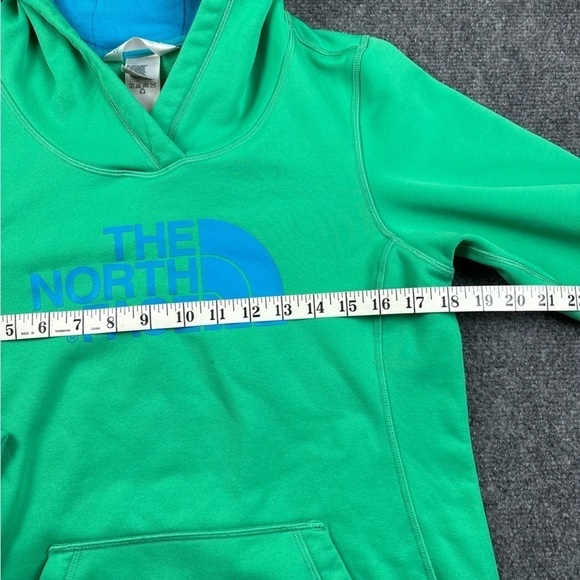 THE NORTH FACE Women’s Green/Blue Hooded Logo Sweatshirt Size: Medium - Picture 6 of 8